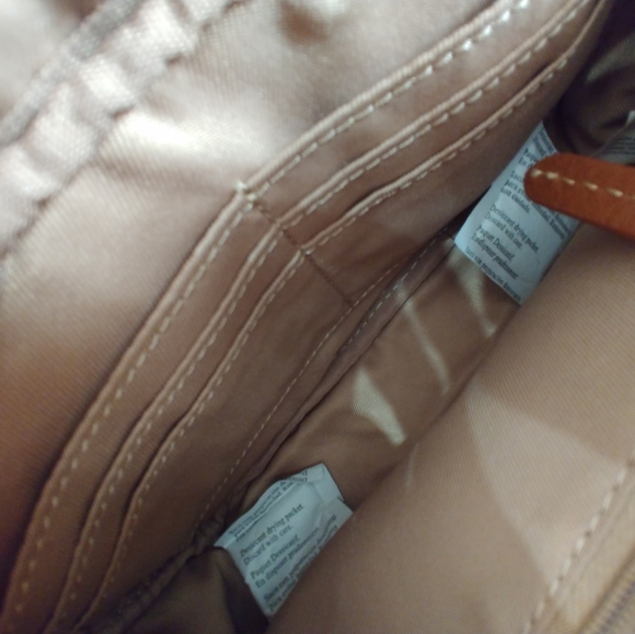 The Sak Cora Crossbody Bag in Blush Pink with Striped Strap - Picture 5 of 16